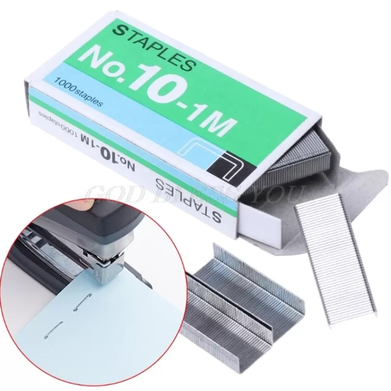 Flash Sale SOC 1000Pcs/Box Metal Staples No.10 Binding Stapler Office Binding Supplies School Stationary Drop Shipping