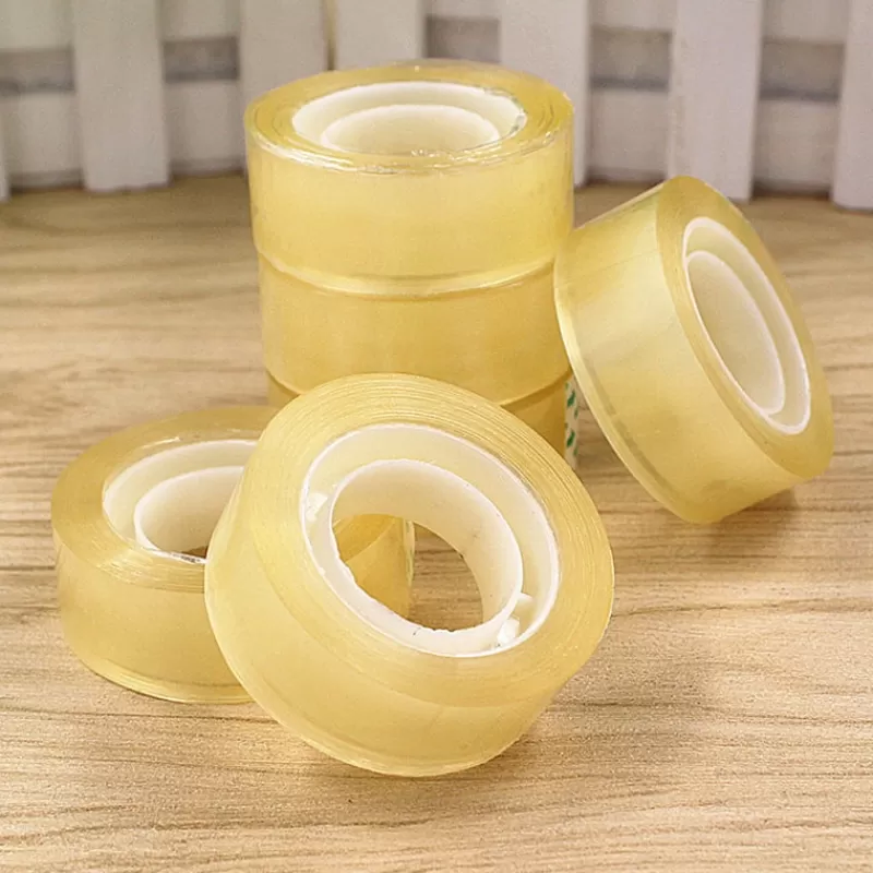 Fashion SOC 1/2/3 Rolls 18 Mm*20 Yards Small Transparent Single Side Tape Students Adhesive Office Tape Packaging Tape Supplies Good Quality
