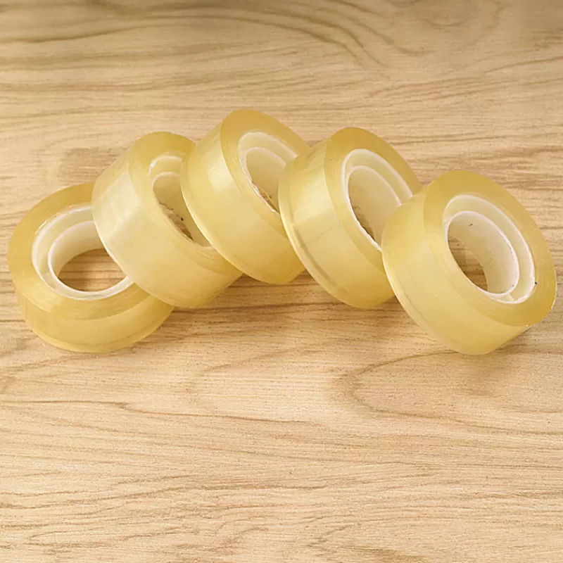 Fashion SOC 1/2/3 Rolls 18 Mm*20 Yards Small Transparent Single Side Tape Students Adhesive Office Tape Packaging Tape Supplies Good Quality