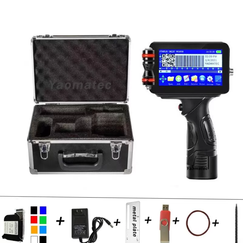 Clearance SOC 12.7mm Online QR Bar Batch Code Date Number Logo Expiry Date Label Portable Hand Jet Handheld TIJ Thermal Inkjet Printer printer-1-black-ink