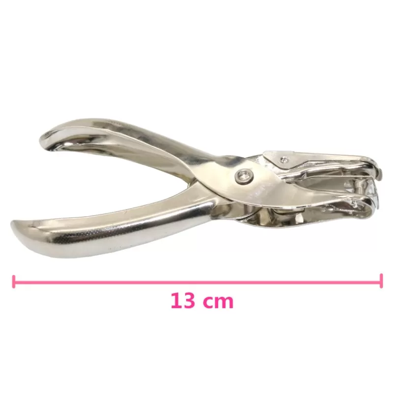 Store SOC 1 Pc Metal 6mm Pore Diameter Punch Pliers Single Hole Puncher Hand Paper Scrapbooking Punches 1-8 Pages Paper Hole Puncher metallic-color