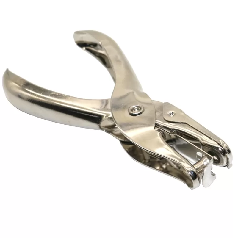 Store SOC 1 Pc Metal 6mm Pore Diameter Punch Pliers Single Hole Puncher Hand Paper Scrapbooking Punches 1-8 Pages Paper Hole Puncher metallic-color
