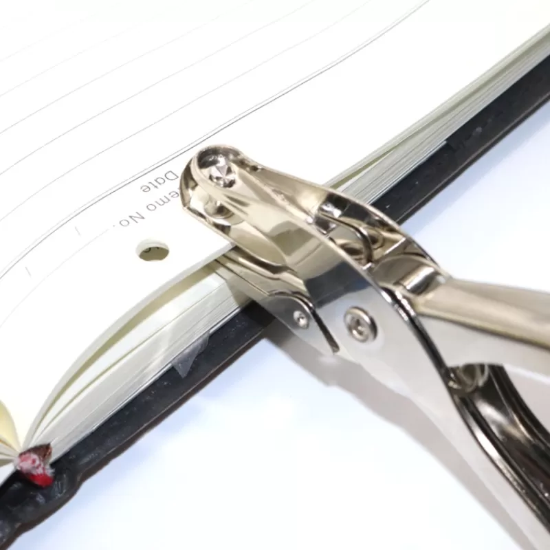 Store SOC 1 Pc Metal 6mm Pore Diameter Punch Pliers Single Hole Puncher Hand Paper Scrapbooking Punches 1-8 Pages Paper Hole Puncher metallic-color