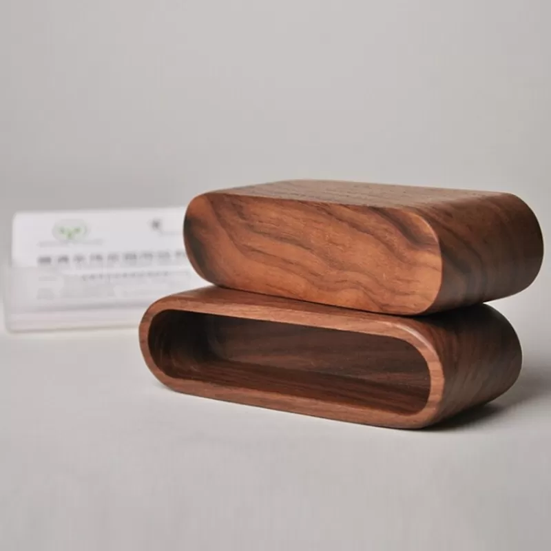 Online SOC 1Pc Wooden Business Card Holders Note Holder Display Device Card Stand Holder Office Supplies Stationery Accessories Organizer