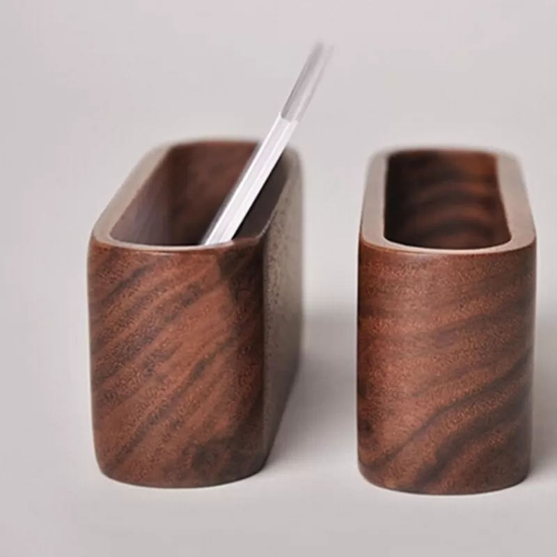 Online SOC 1Pc Wooden Business Card Holders Note Holder Display Device Card Stand Holder Office Supplies Stationery Accessories Organizer