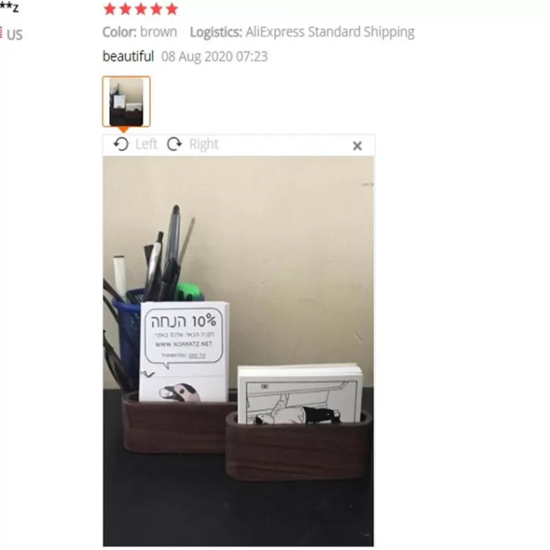 Online SOC 1Pc Wooden Business Card Holders Note Holder Display Device Card Stand Holder Office Supplies Stationery Accessories Organizer