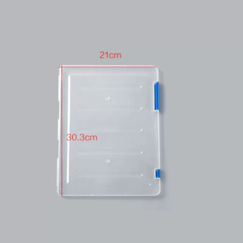 Flash Sale SOC 1Pcs Portable A4 Transparent Storage Box Clear Plastic Document Paper Filling Case File Waterproof Dustproof Office Supplies