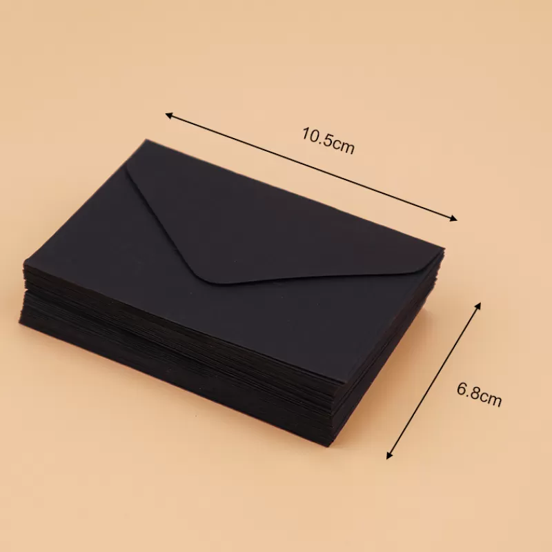 Sale SOC 20/40/80PCS Classical White Black Kraft Blank Mini Paper Window Envelopes Wedding Invitation Envelope Gift Envelope