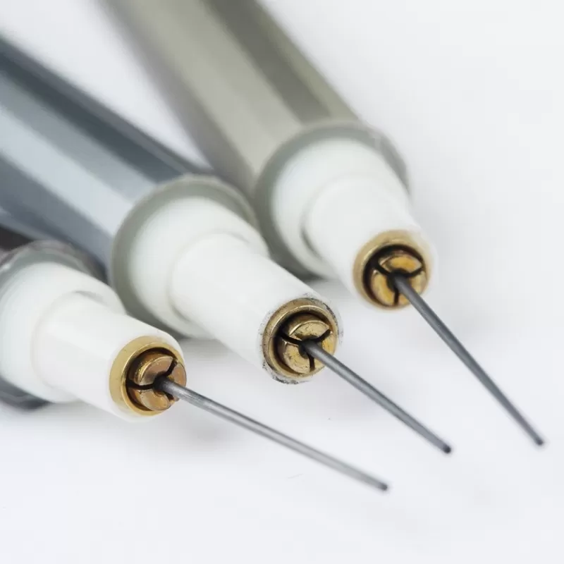 New SOC 2pcs/lot Metal Mechanical Pencil 0.5mm/0.7mm Lead Refill Student Writing Stationery Automatic Pencils Office School Supplies
