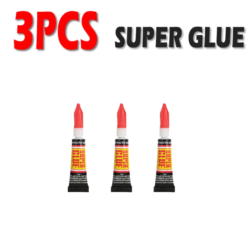 Sale SOC 3-12pcs Liquid Super Glue Wood Rubber Metal Glass Cyanoacrylate Adhesive Stationery Store Nail Gel 502 Instant Strong Bond Leath