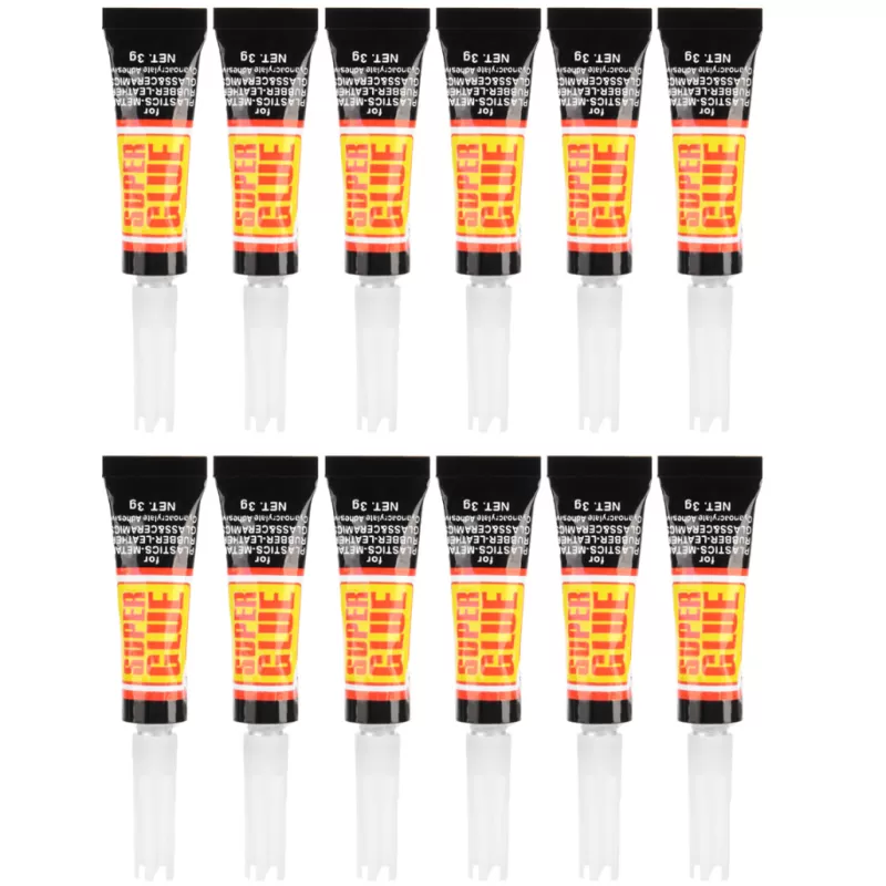 Sale SOC 3-12pcs Liquid Super Glue Wood Rubber Metal Glass Cyanoacrylate Adhesive Stationery Store Nail Gel 502 Instant Strong Bond Leath