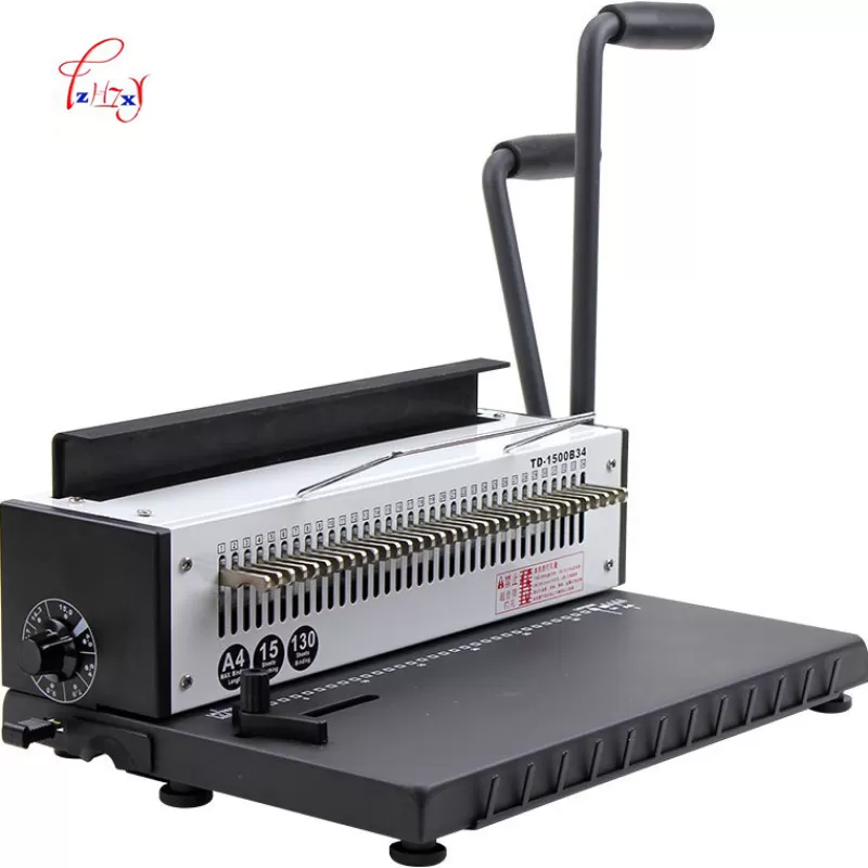 Sale SOC 34Holes Manual Wire Binding Machine Metal Spiral Wire Spool Binding Machine A4 Binder Puncher Machine 1pc