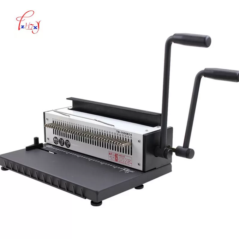 Sale SOC 34Holes Manual Wire Binding Machine Metal Spiral Wire Spool Binding Machine A4 Binder Puncher Machine 1pc