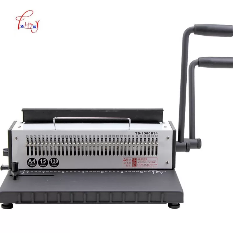 Sale SOC 34Holes Manual Wire Binding Machine Metal Spiral Wire Spool Binding Machine A4 Binder Puncher Machine 1pc