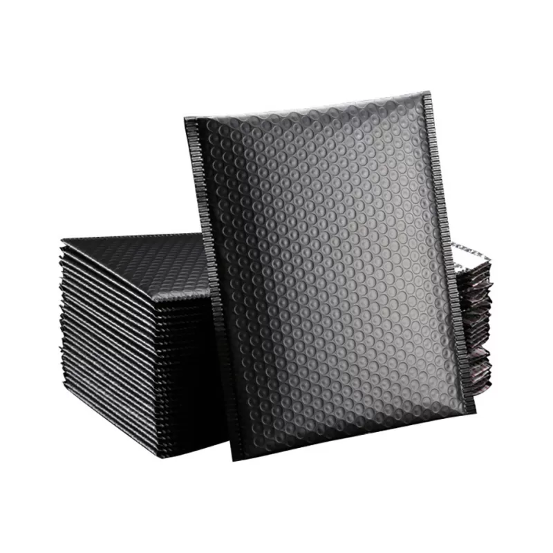 New SOC 50PCS Black Bubble Mailer Matte Envelope Bag Mailers Packaging Bags For Business Lined Poly Mailer Self Seal Shipping Bags