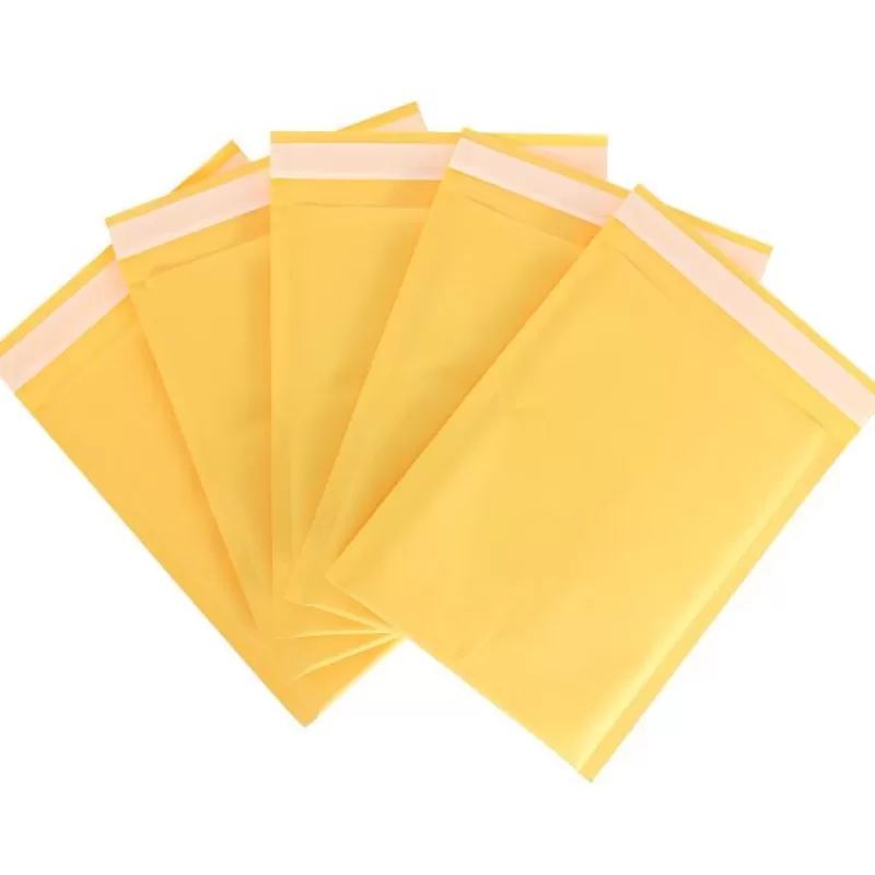 Cheap SOC 50PCS Kraft Paper Bubble Envelopes Bags Bubble Mailing Bag Mailers Padded Shipping Envelope Business Supplies Various Sizes