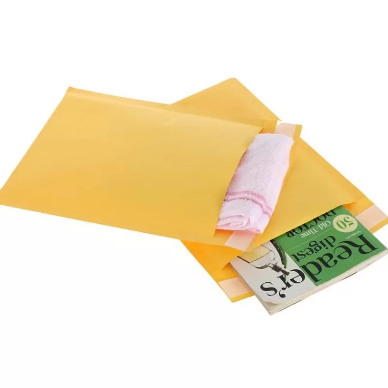 Cheap SOC 50PCS Kraft Paper Bubble Envelopes Bags Bubble Mailing Bag Mailers Padded Shipping Envelope Business Supplies Various Sizes
