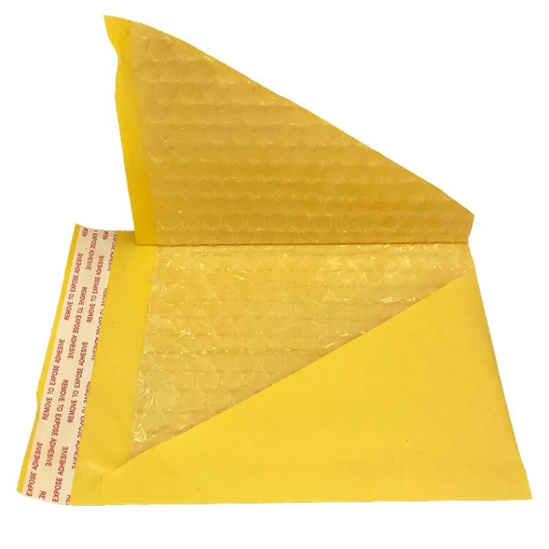 Sale SOC 50PCS Poly Bubble Padded Mailing Envelopes For Mailer Gift Packaging Self Seal Bag Bubble Padding Yellow Color Multiple Sizes