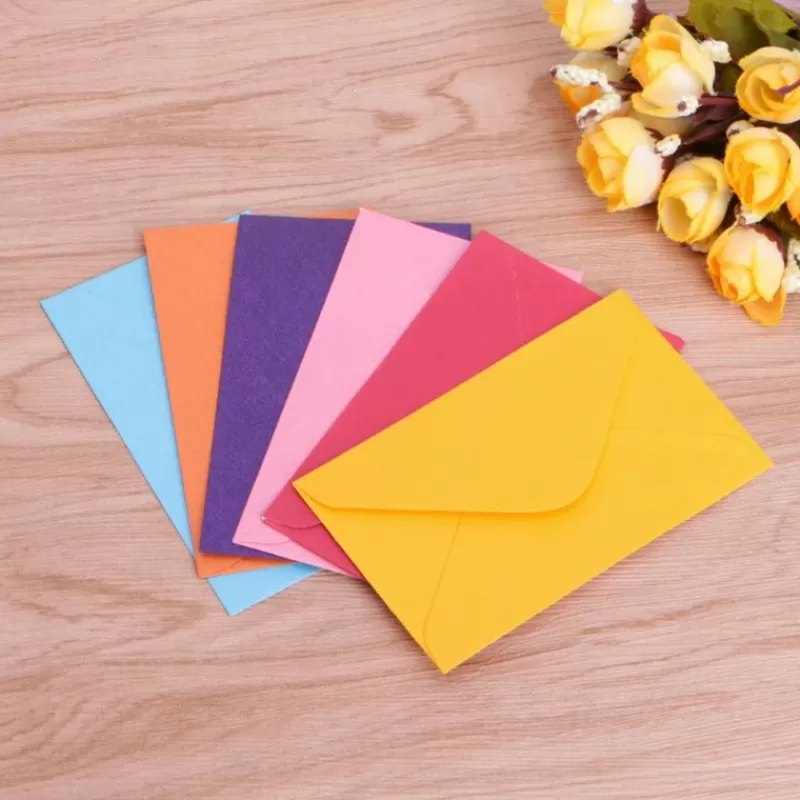 Fashion SOC 50Pcs Retro Blank Mini Paper Envelopes Wedding Party Invitation Greeting Cards Gift