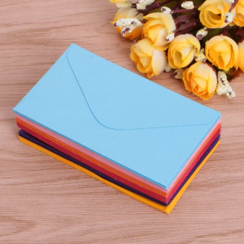 Fashion SOC 50Pcs Retro Blank Mini Paper Envelopes Wedding Party Invitation Greeting Cards Gift