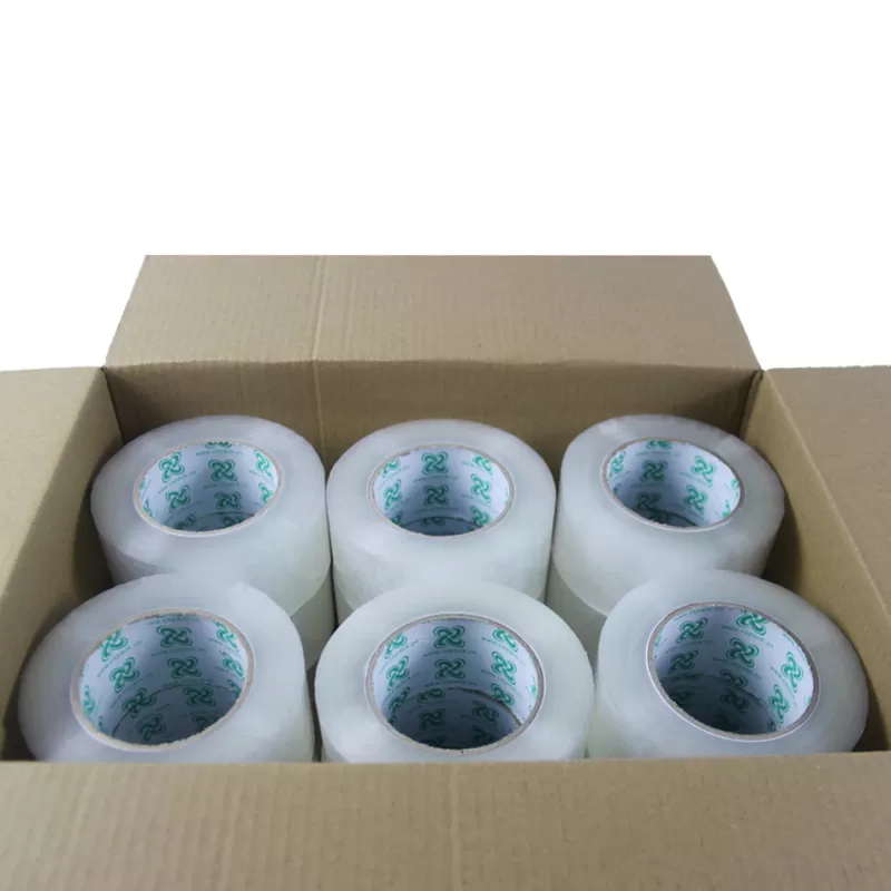 Flash Sale SOC 6 Rolls 48 Mm X100m Transparent Packing Tape BOPP Adhesive For Courier Box Business Package 48mm-x-100m6-roll