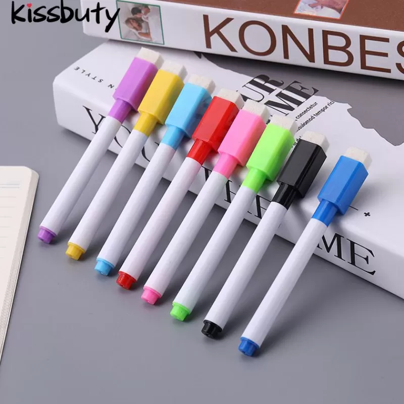 Sale SOC 8 Colors Erasable Magnetic Whiteboard Marker Pen Blackboard Marker Chalk Glass Ceramics Office School Art Marker Stationery