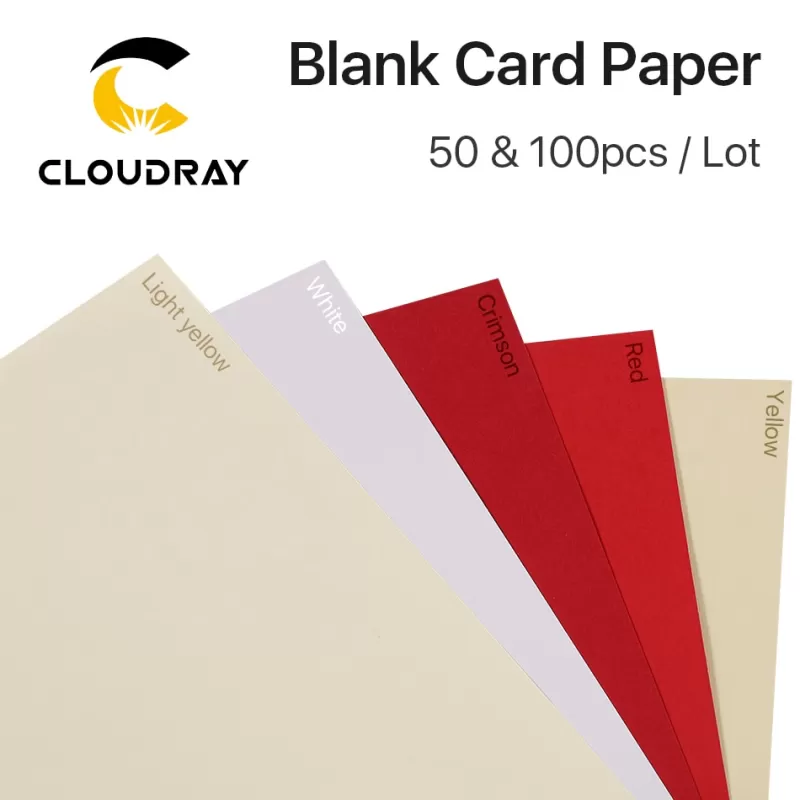 Fashion SOC Cloudray 50/100pcs Laser Engraving Material Blank Card Paper A4 Size Leoni Pattern Cardboard For DIY Paper Cutscissor Cut Design