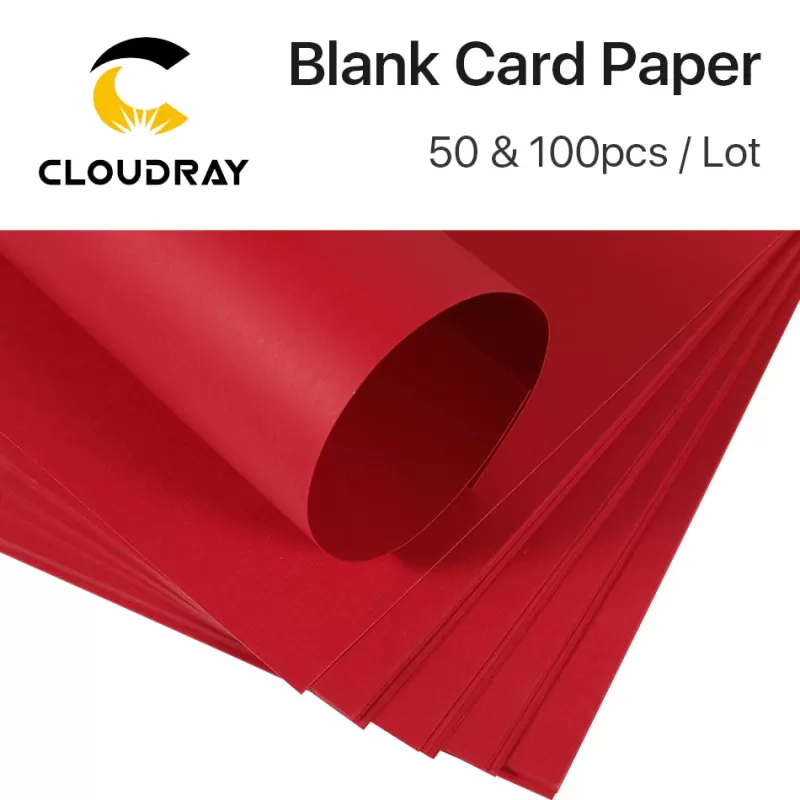 Fashion SOC Cloudray 50/100pcs Laser Engraving Material Blank Card Paper A4 Size Leoni Pattern Cardboard For DIY Paper Cutscissor Cut Design