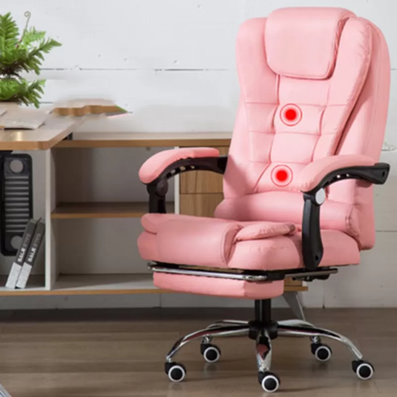 Hot SOC Computer Chaise Gaming Desk Furniture Comfortab Office Armchair Massage Boss Leather Chair Household Lift Foot Rest Swivel Chair