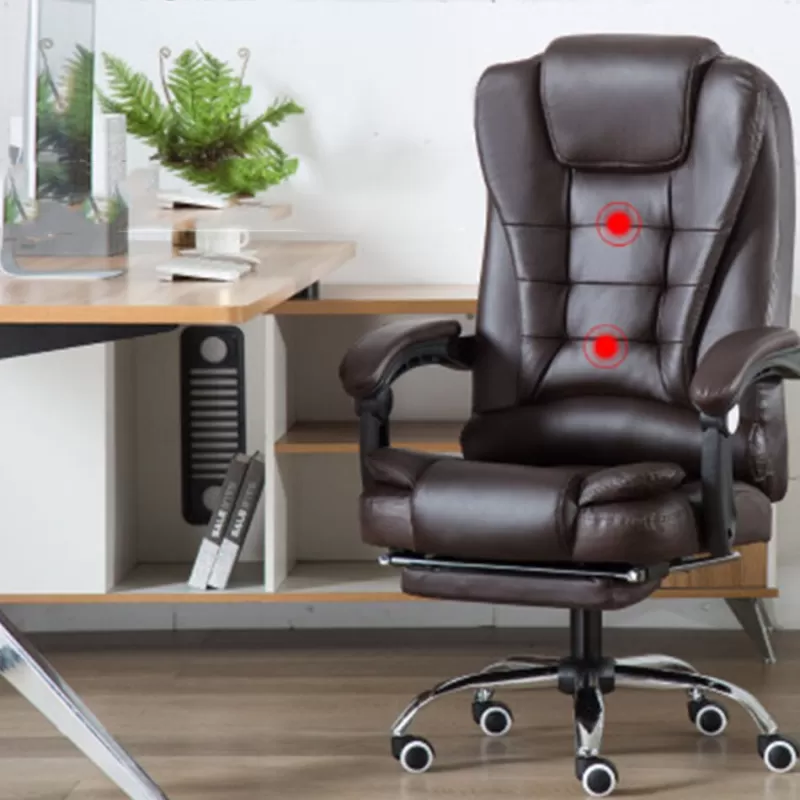 Hot SOC Computer Chaise Gaming Desk Furniture Comfortab Office Armchair Massage Boss Leather Chair Household Lift Foot Rest Swivel Chair