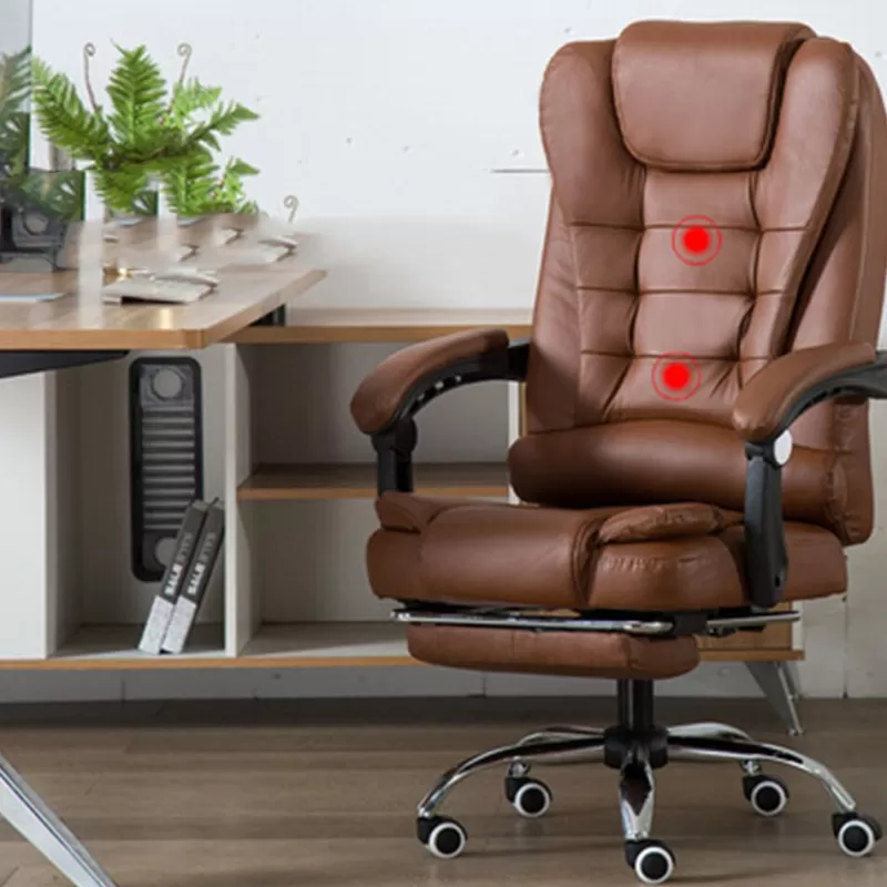 Hot SOC Computer Chaise Gaming Desk Furniture Comfortab Office Armchair Massage Boss Leather Chair Household Lift Foot Rest Swivel Chair