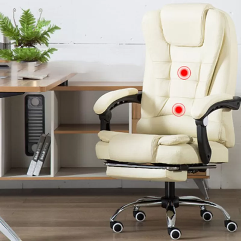 Hot SOC Computer Chaise Gaming Desk Furniture Comfortab Office Armchair Massage Boss Leather Chair Household Lift Foot Rest Swivel Chair