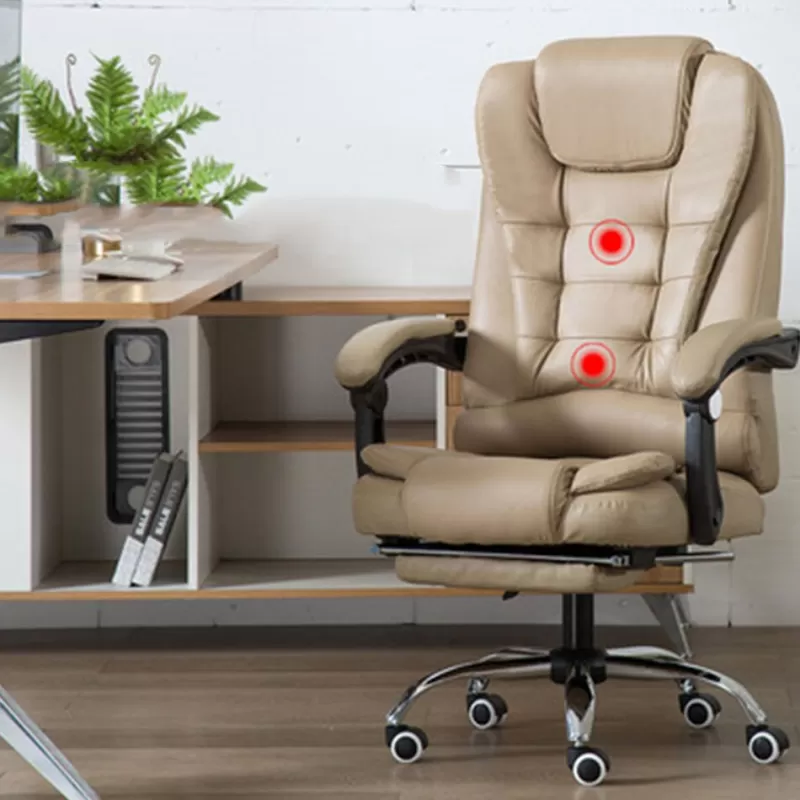 Hot SOC Computer Chaise Gaming Desk Furniture Comfortab Office Armchair Massage Boss Leather Chair Household Lift Foot Rest Swivel Chair