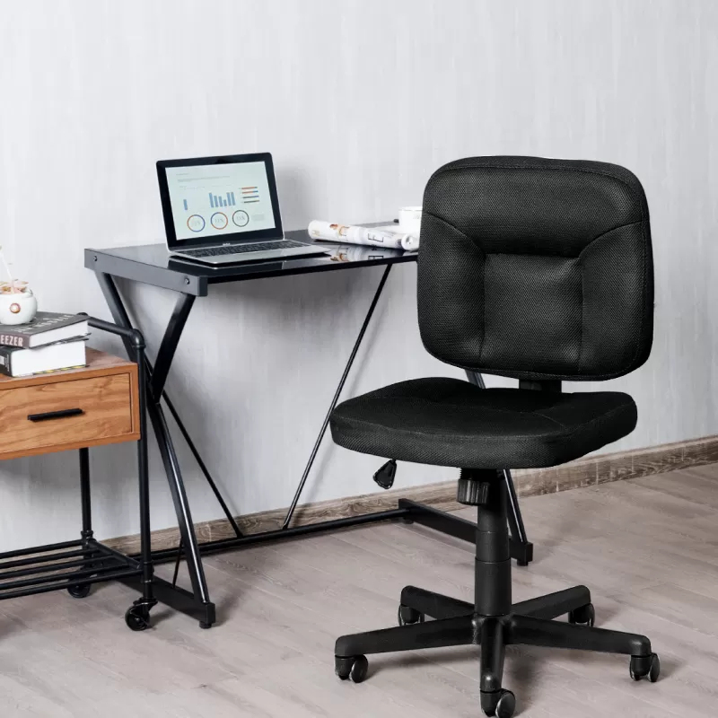Flash Sale SOC Costway Mesh Computer Chair Low Back Adjustable Task Chair Armless Home Office Furniture 586