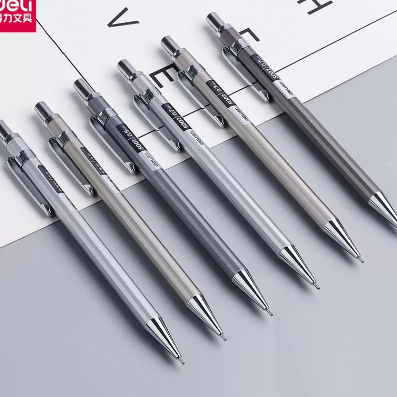 Flash Sale SOC DELI High Quality Full Metal Mechanical Pencil 0.5/0.7 Lapices For Professional PaintingAnd Writing School Supplies