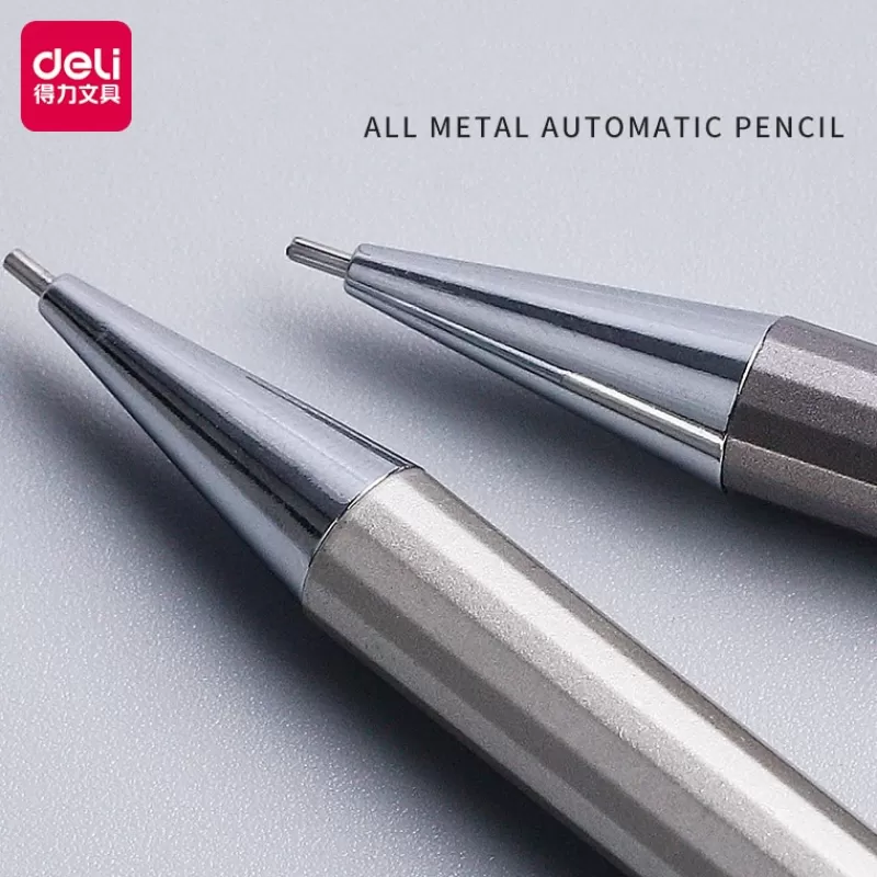 Flash Sale SOC DELI High Quality Full Metal Mechanical Pencil 0.5/0.7 Lapices For Professional PaintingAnd Writing School Supplies