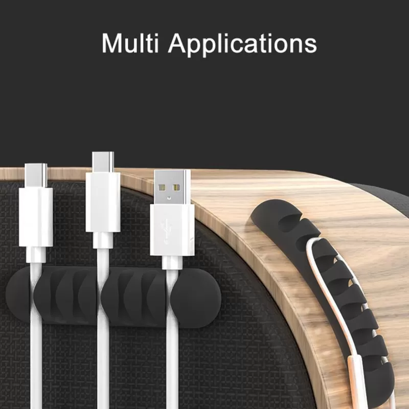 New SOC Desktop Cable Clips Tidy Management Wire Organizer Winder Self Adhesive Organizing Home Office Mouse USB PC Charging 4 5 7 Slots
