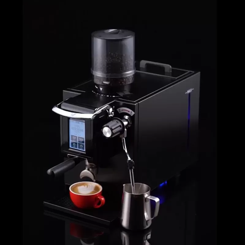 Cheap SOC DEVISIB Barista Espresso Machine With Grinder Commercial Automatic Coffee Maker Professional From Bean To Coffee Black