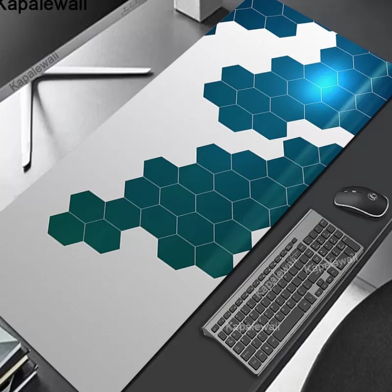 Clearance SOC Geometric Art Mouse Pad Large Carpet Non-slip Desktop Table Mat Student Desk Mat Cherry Blossom Mousepad XXL Office Accessories
