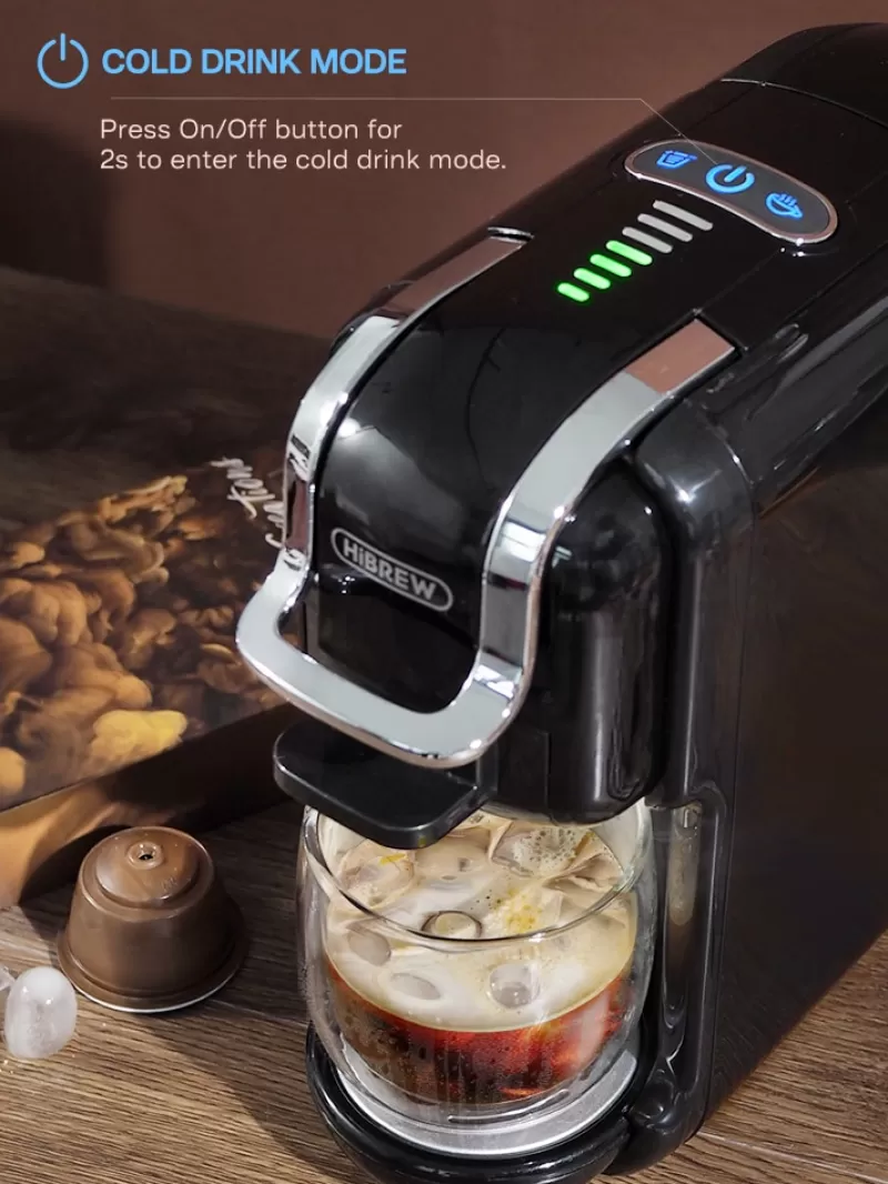 Store SOC HiBREW Multiple Capsule Coffee Machine, Hot/Cold Dolce Gusto Milk Nespresso Capsule ESE Pod Ground Coffee Cafeteria 19Bar 5 In 1