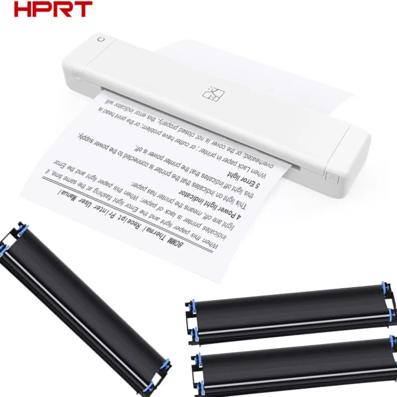 Discount SOC HPRT MT800 A4 Portable Thermal Transfer Printer 300DP IWireless&USB Connect For Mobile Computer For Office School W/ Ribbon Roll