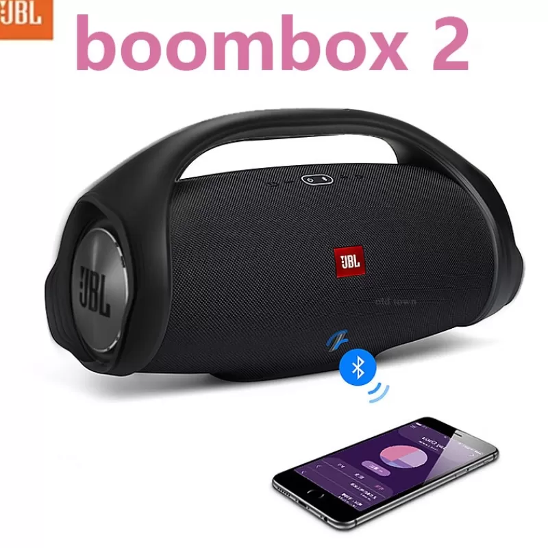 Flash Sale SOC JBL Boombox 2 Portable Wireless Bluetooth Speaker IPX7 Boom Box Waterproof Loudspeaker Dynamics Music Subwoofer Outdoor Stereo black