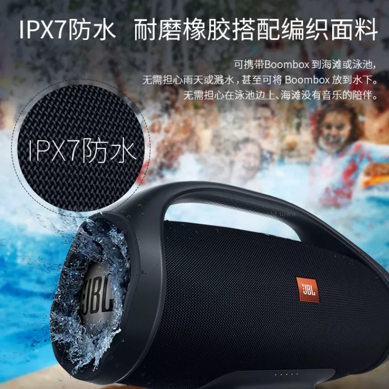 Flash Sale SOC JBL Boombox 2 Portable Wireless Bluetooth Speaker IPX7 Boom Box Waterproof Loudspeaker Dynamics Music Subwoofer Outdoor Stereo black