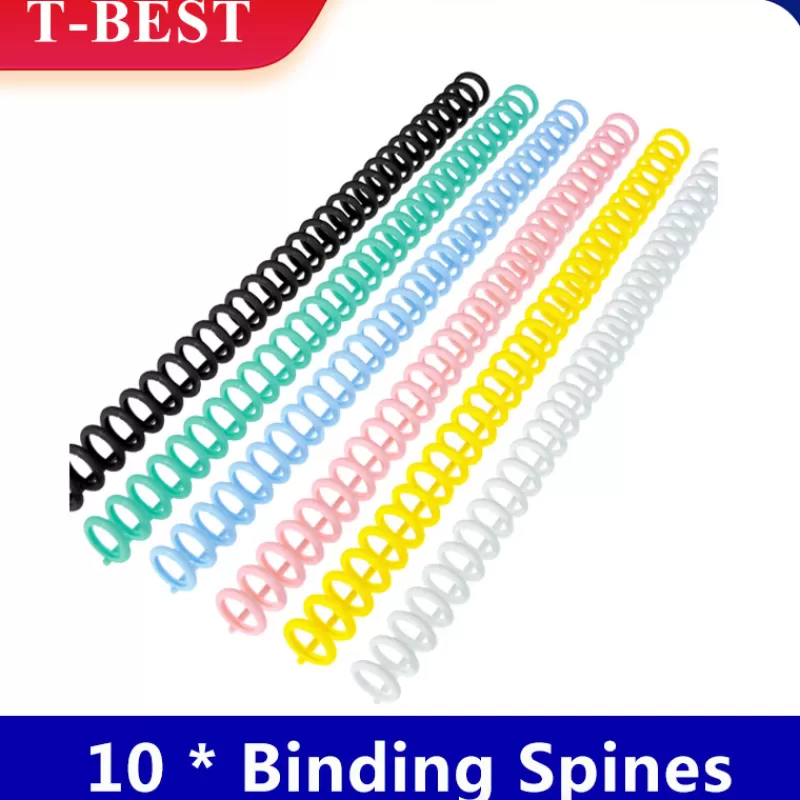 Sale SOC KW-trio 10pcs Plastic 30-Hole Loose Leaf Binders Ring Binding Spines Combs 85 Sheets Capacity For DIY Paper Notebook Album