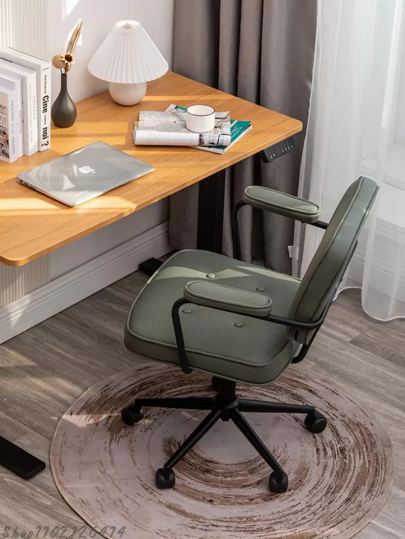 Fashion SOC Light Luxury Chair Computer Chair Home Sedentary Comfortable Office Chair Study Backrest Desk Seat Learning Lift Swivel Chair
