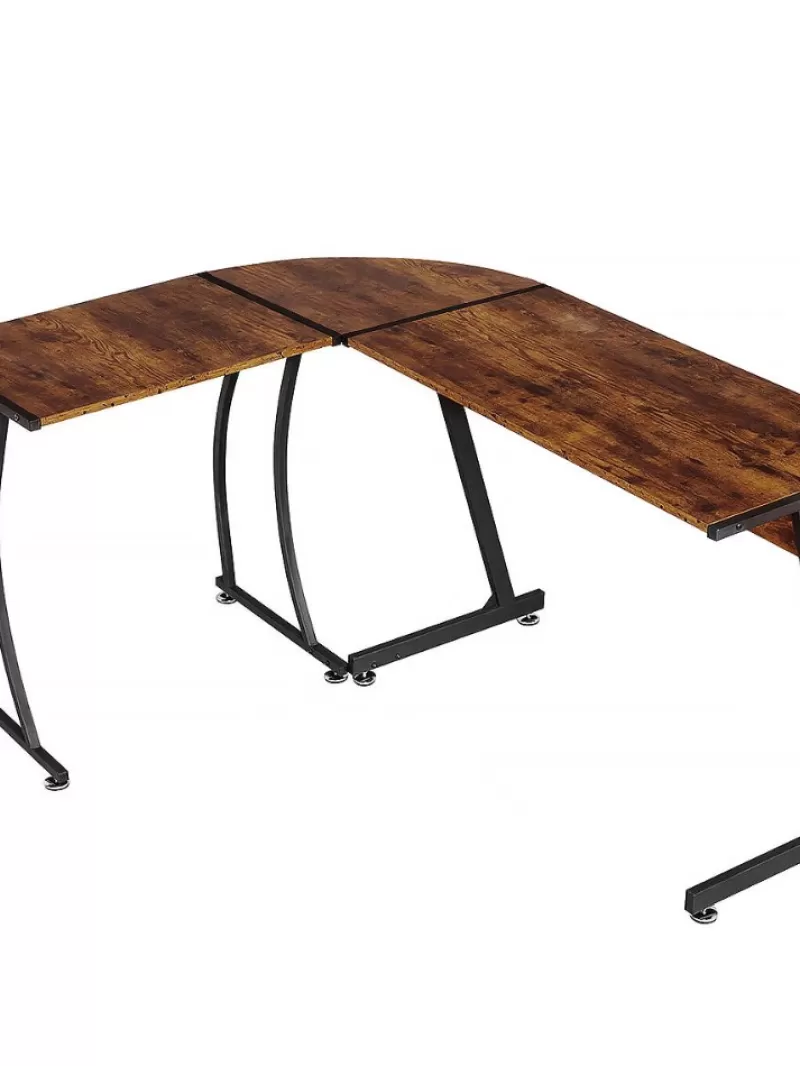 Cheap SOC L-Shaped Desktop Computer Desk Furniture Corner Desk Writing Table Home Office Furniture Workstation Standing Desk Table Meubles
