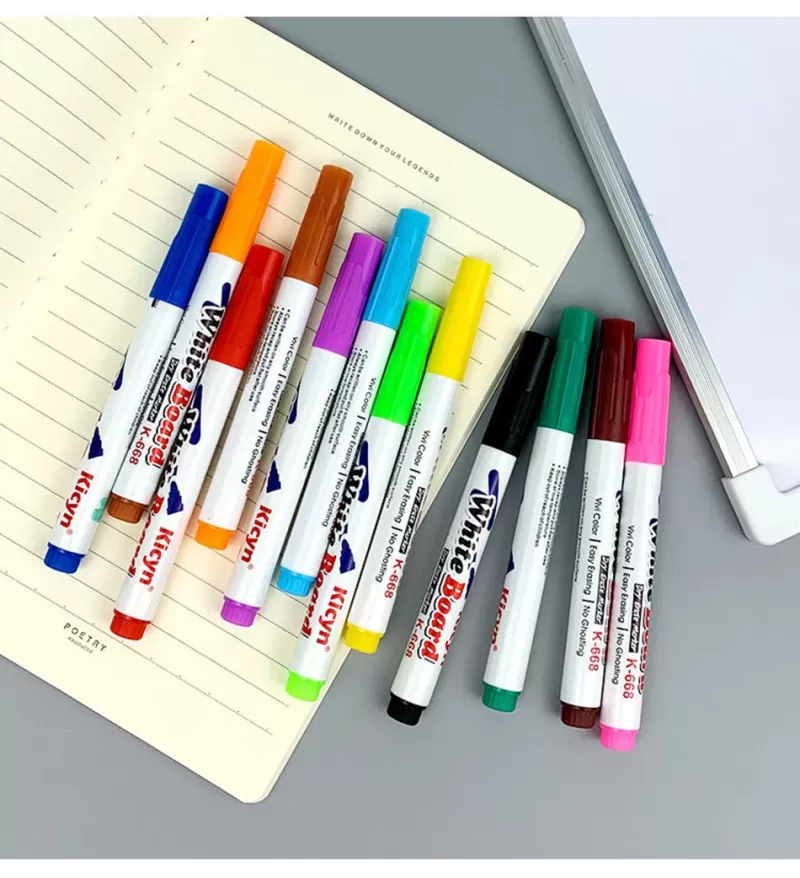Outlet SOC Magical Water Painting Pen Water Floating Doodle Pens 4/8/12 Colors Kids Drawing Markers Early Education Magic Whiteboard Marker