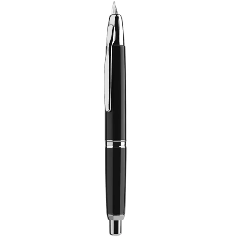 Best SOC MAJOHN A1 Press Fountain Pen Retractable Extra Fine Nib 0.4mm Metal Ink Pen With Converter For Writing New Color
