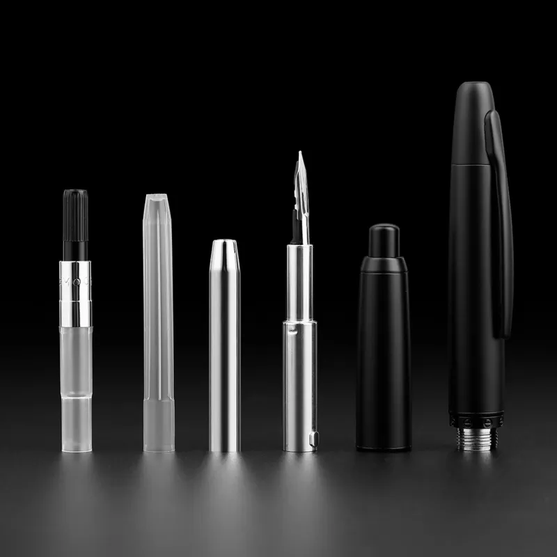 Best SOC MAJOHN A1 Press Fountain Pen Retractable Extra Fine Nib 0.4mm Metal Ink Pen With Converter For Writing New Color