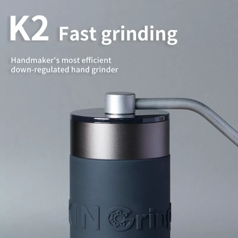 Hot SOC Manual Coffee Grinder Adjustable Grind Setting Kingrinder K0-K6 Aluminum Coffee Bean Grinder Stainless Steel Conical Burr Mill